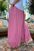 Sandbar Linen Blend Bloom Barrel Pant Indian Pink